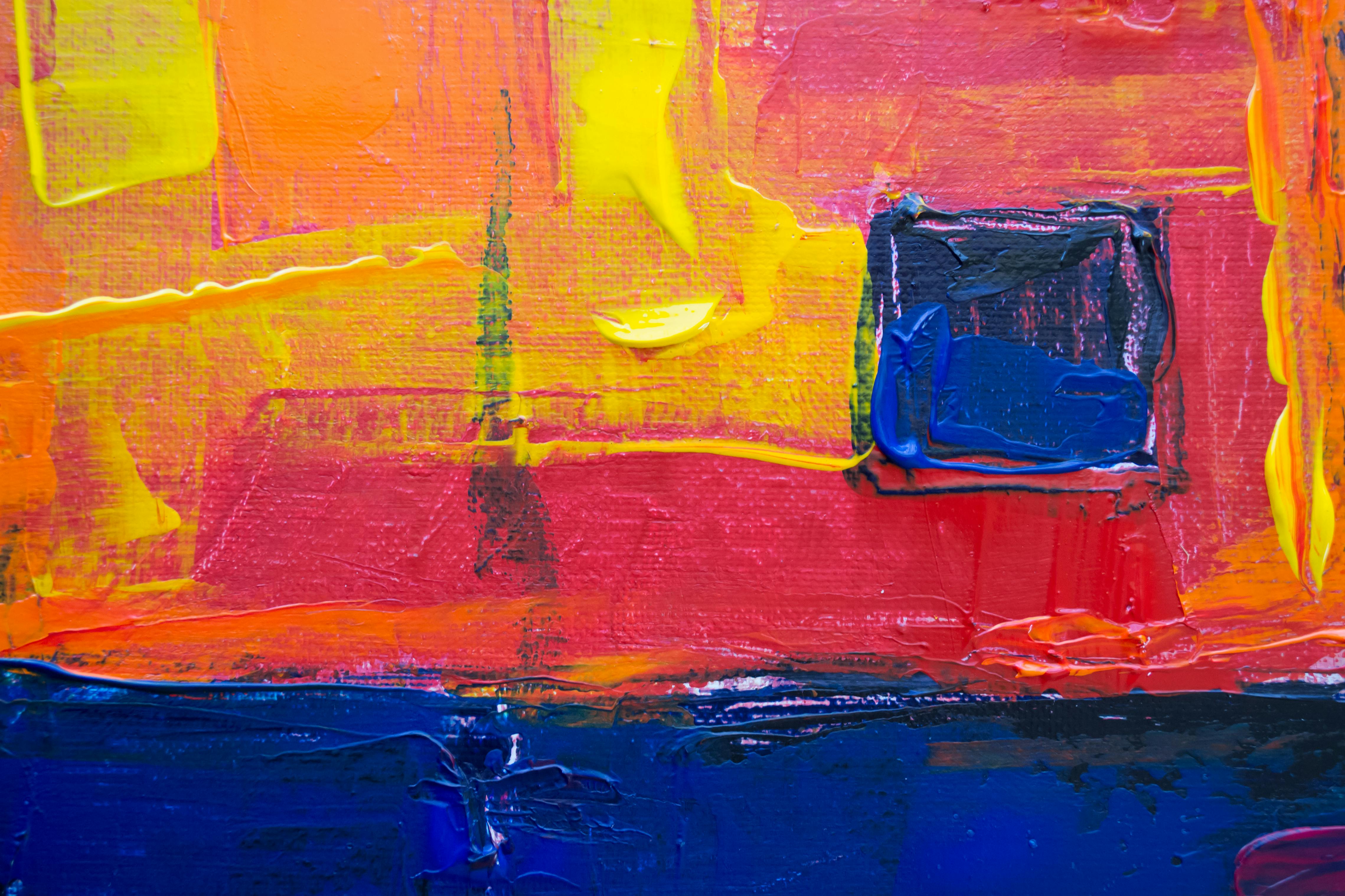 Free stock photo of acrylic painting, art, blue