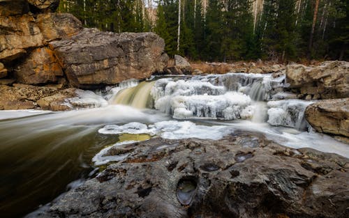 Cascading Water on Rocky River