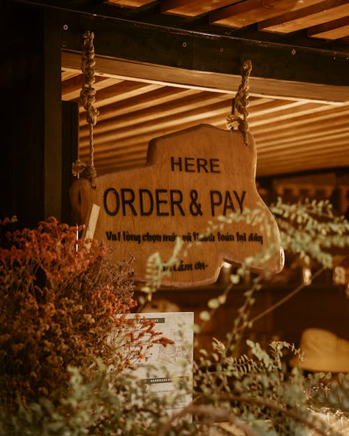 Hanging Wooden Signage 