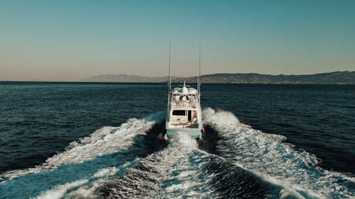 ドローン撮影, ボート, モーションの無料の写真素材