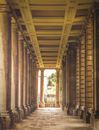 Beige Pathway With Pillars