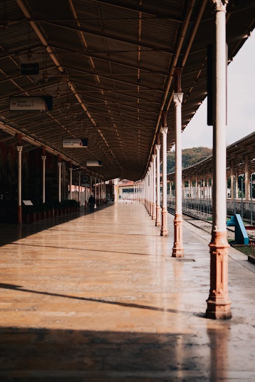 Empty Train Station Platform 