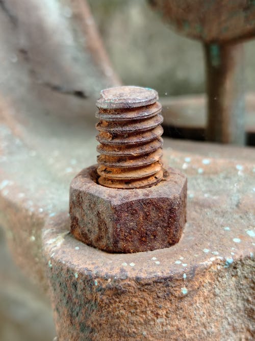 Free stock photo of bolt nut, iron, rust Stock Photo