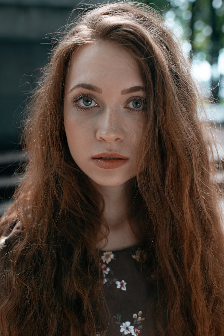 A Beautiful Woman With Long Wavy Hair