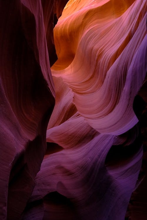 Kostnadsfria Kostnadsfri bild av antelope canyon, färg, geologi Stock foto