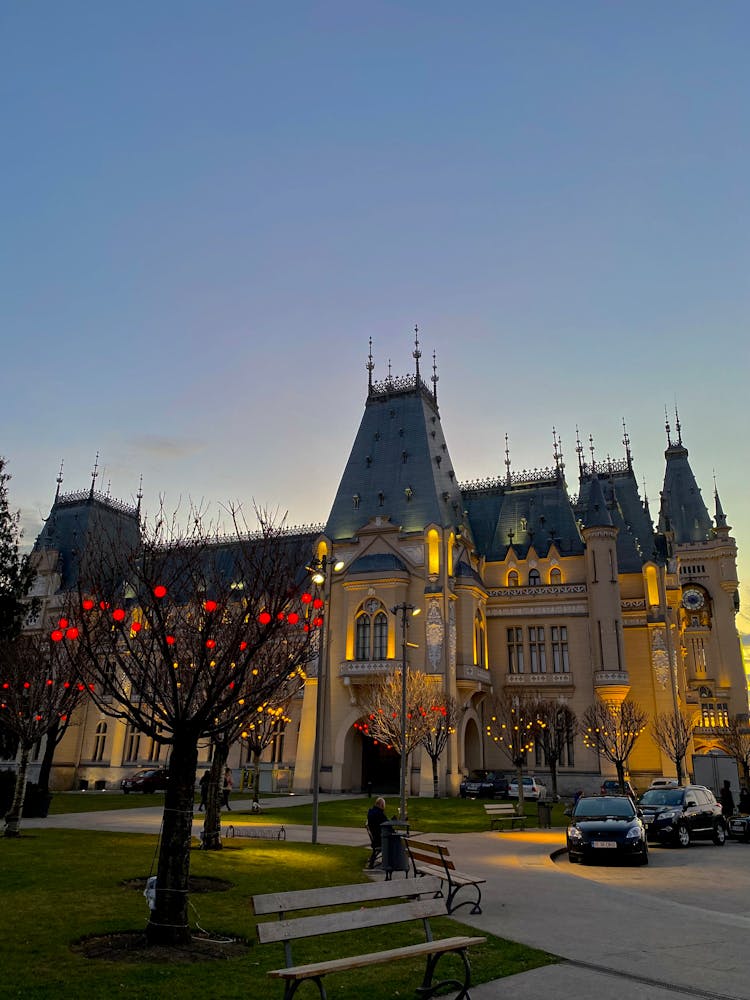 A Palace Of Culture Under The Blue Sky