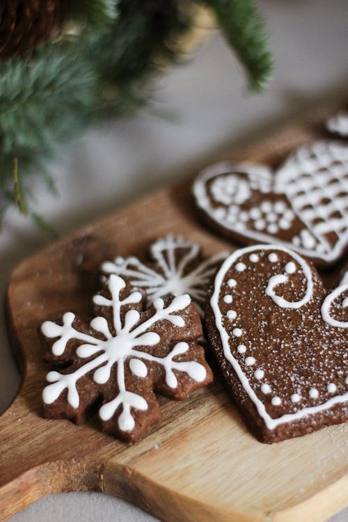 Close-up View of Gingerbread Cookies