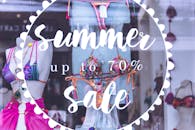 Summer Up to 70% Sale Text