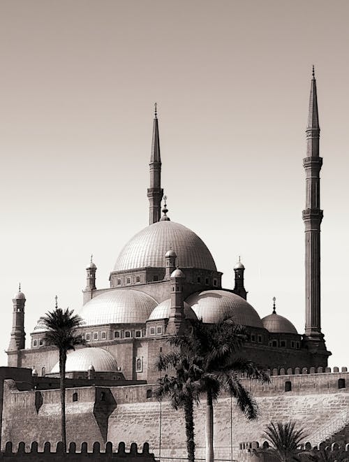 Darmowe zdjęcie z galerii z architektura, czarno-biały, egipt