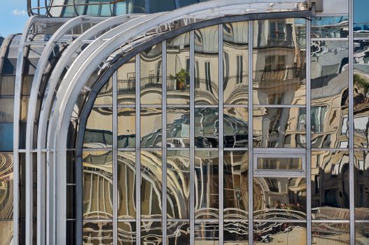 White Metal Framed Glass Building