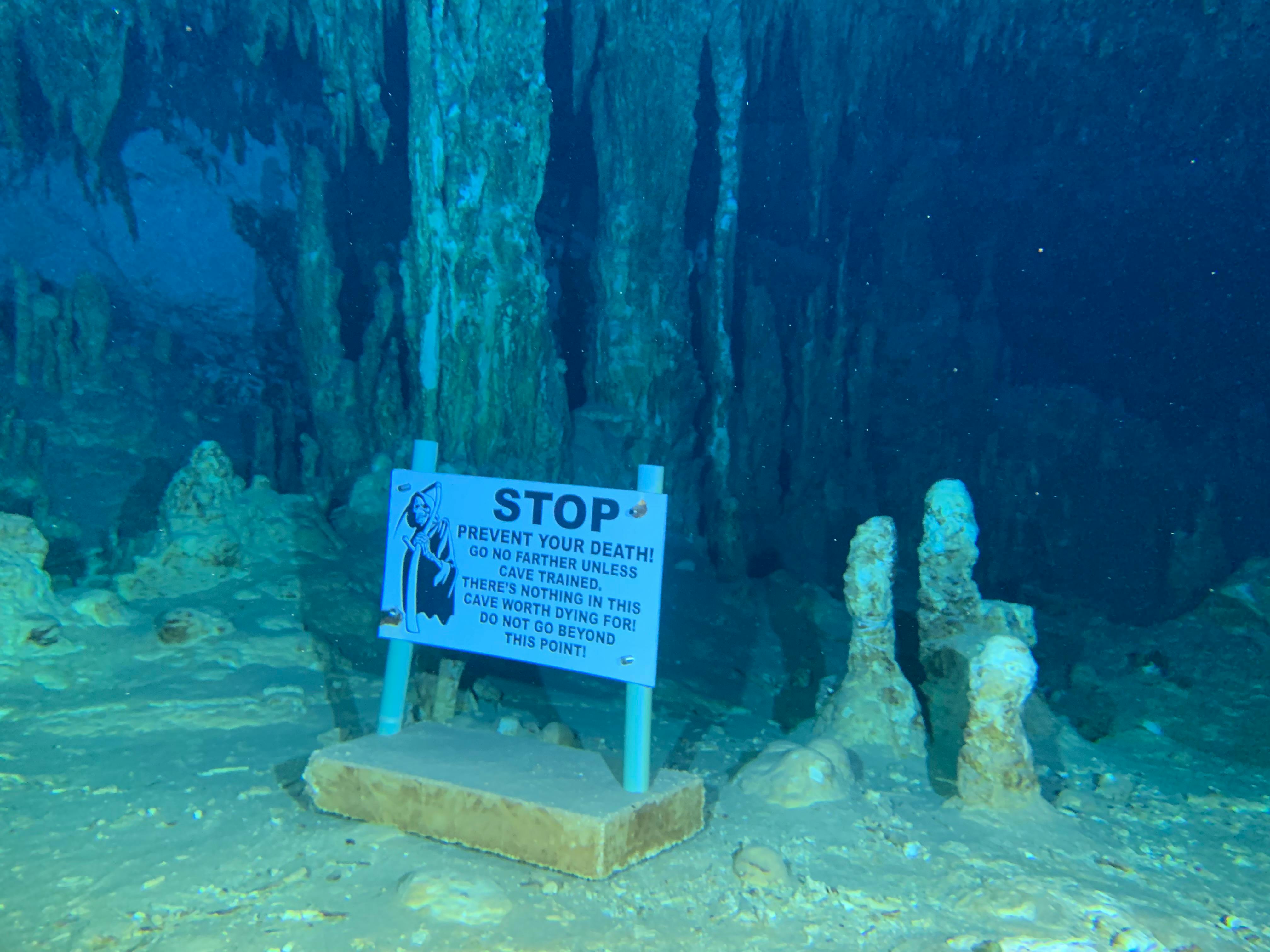Diver Warning, This sign is placed at the entrance of under…