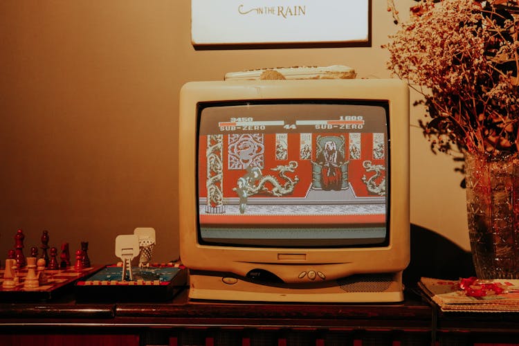 Vintage TV In Living Room