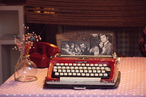 Old Photographs over a Typewriter