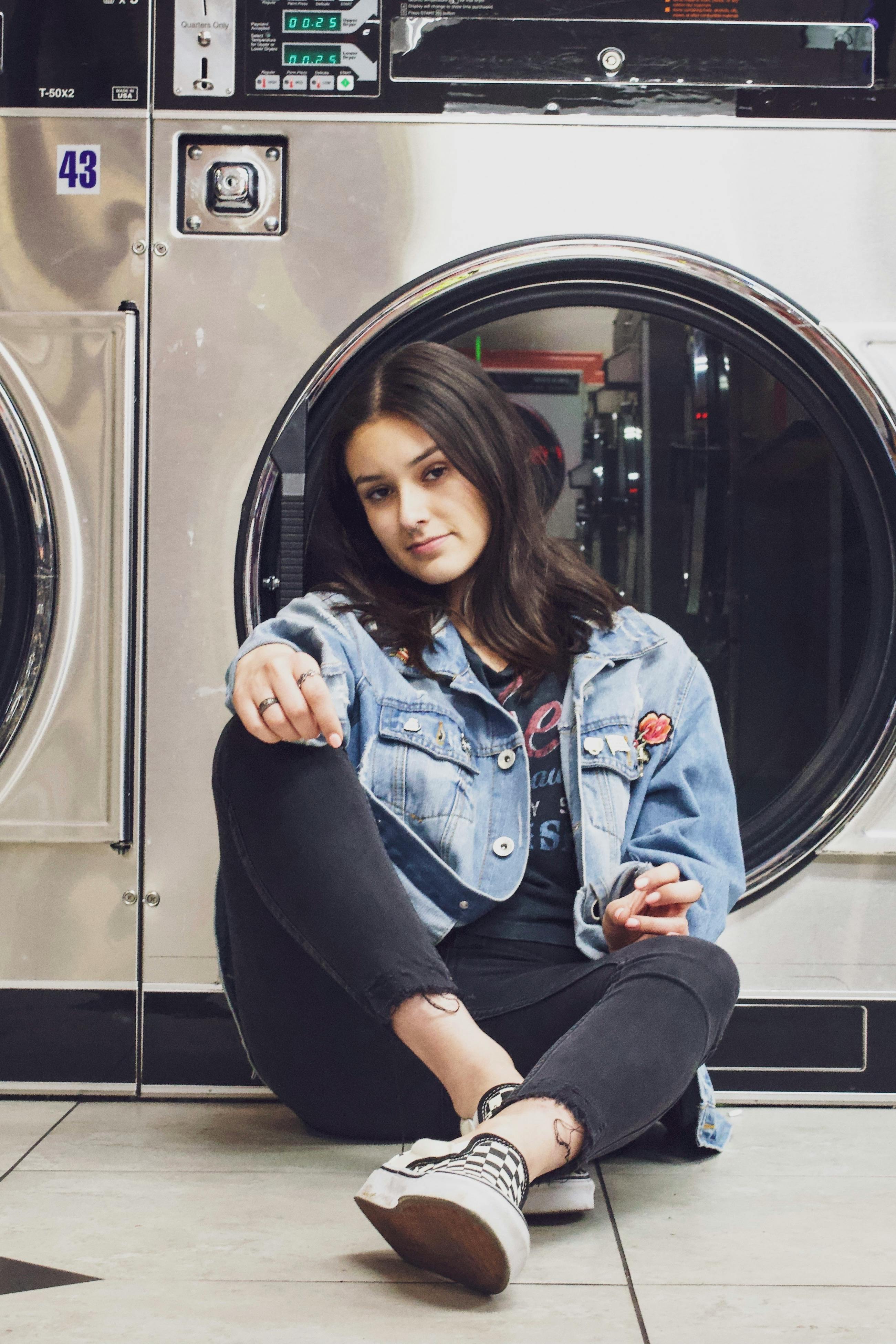 denim jacket in washing machine