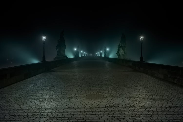 Photo Of Charles Bridge In Prague At Night