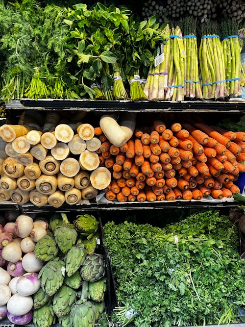 Vegetables in a Grocery Store 