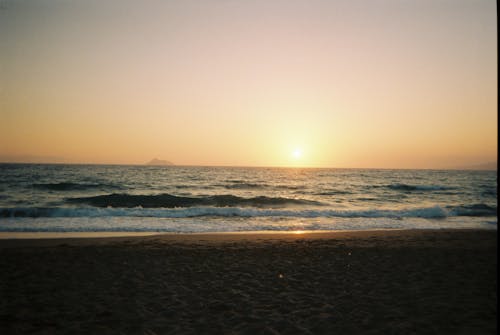 Foto d'estoc gratuïta de a la vora de l'oceà, acomiadar-se, alba