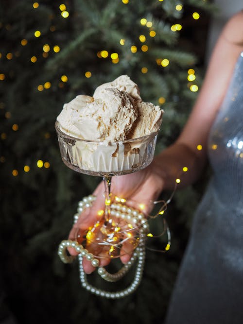 Woman Holding Ice Cream