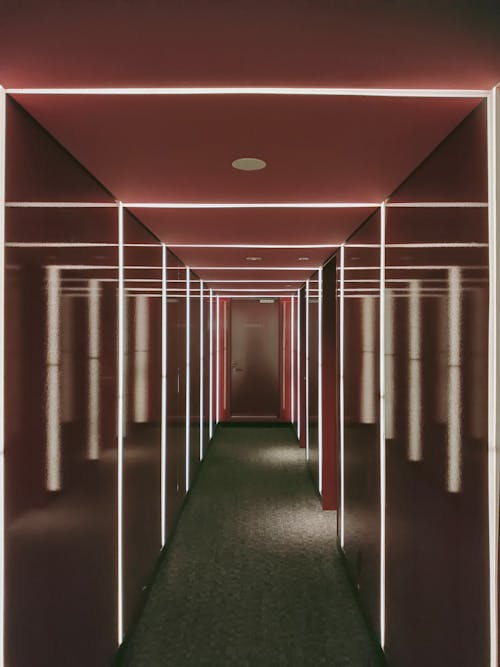 Empty Corridor with Lights