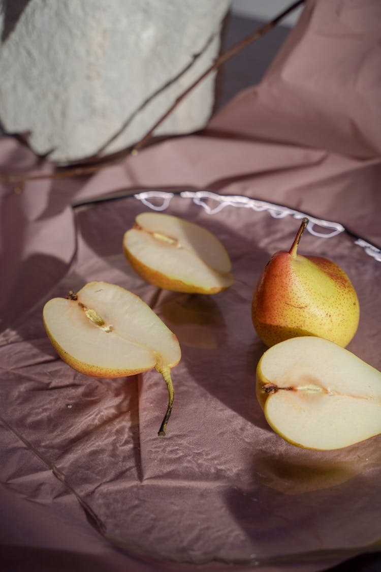 Cut Pears On Paper