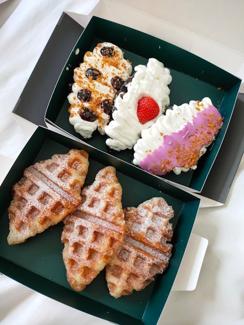 Delicious Pastries in Boxes
