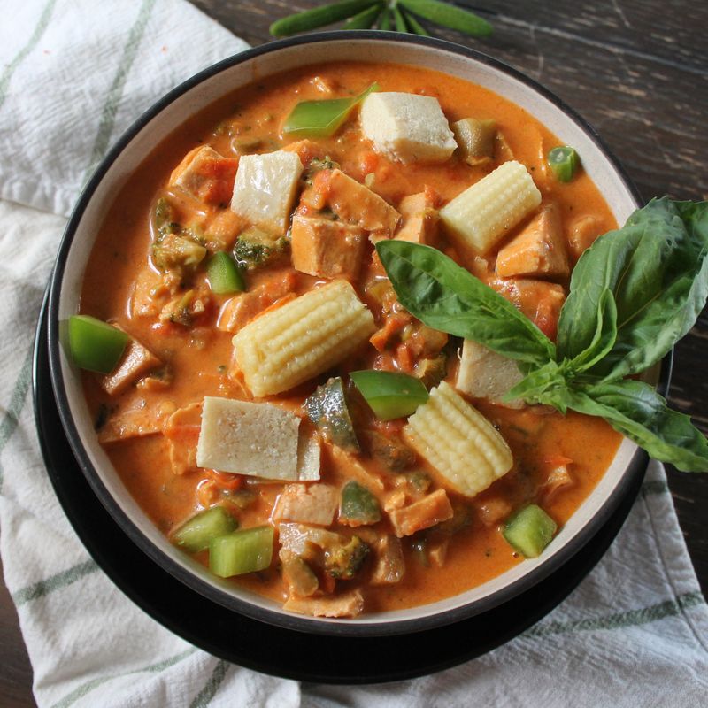 Vegan Corn Chowder with Coconut Milk