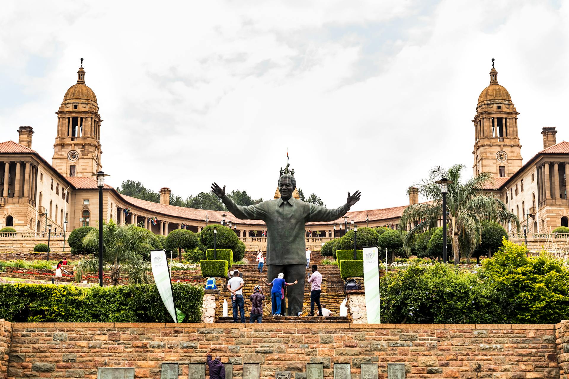 Iconic statue of Nelson Mandela at the Union Buildings in Pretoria, South Africa.