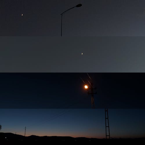在晚上, 晚上的城市, 月亮摄影 的 免费素材图片