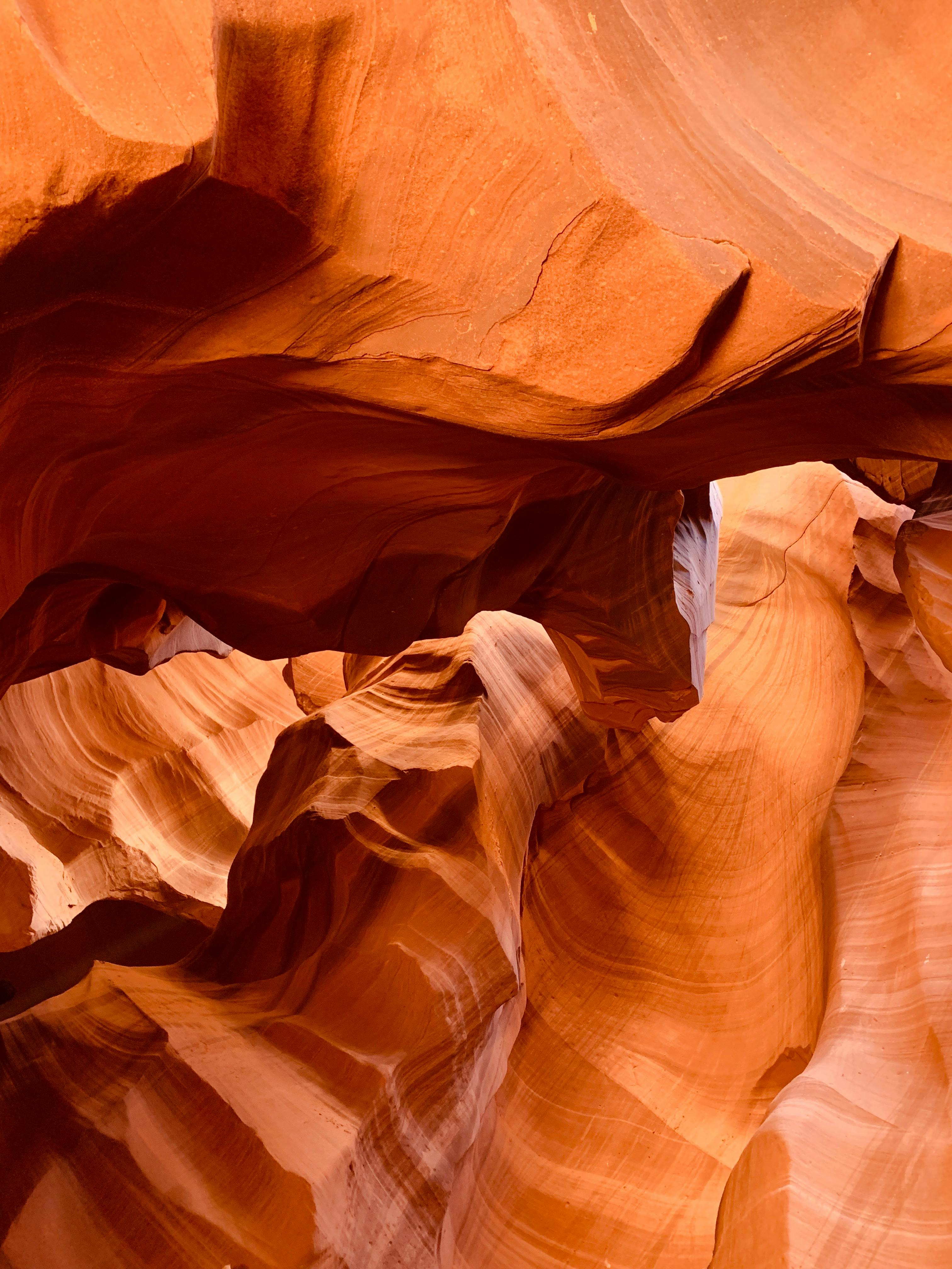 low angle shot of upper antelope canyon