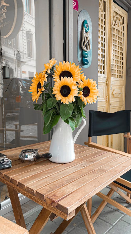 Foto stok gratis bejana, berbunga, bunga matahari
