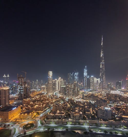 Free stock photo of bright colours, burj khalifa, city night