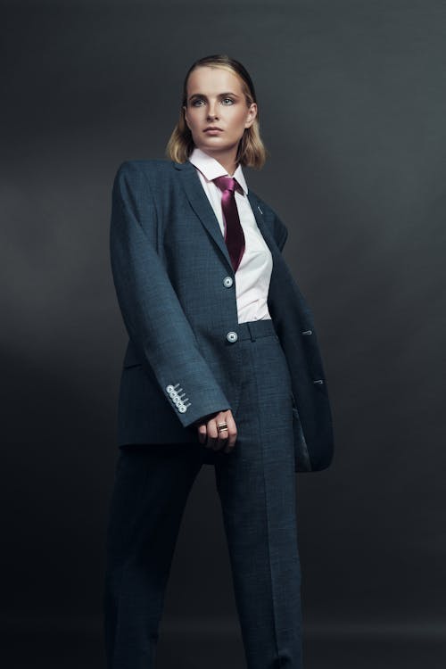 Woman in Suit and Tie