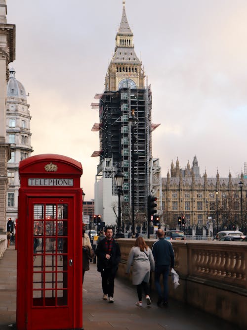 Fotos de stock gratuitas de Big Ben, cabina de teléfono, calle