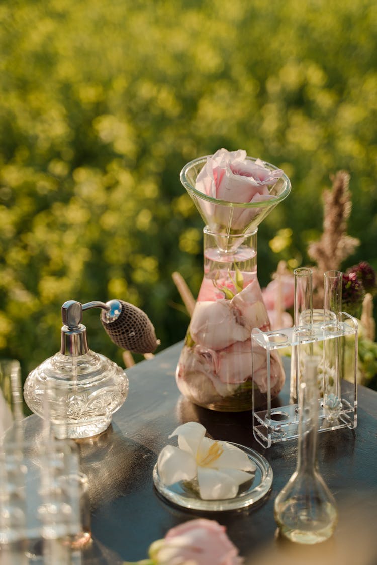 Perfume Laboratory On Table