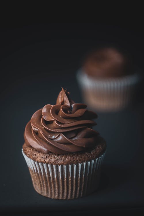 Chocolate Cupcake With Chocolate Syrup