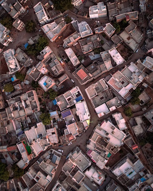 Drone Shot of City Buildings