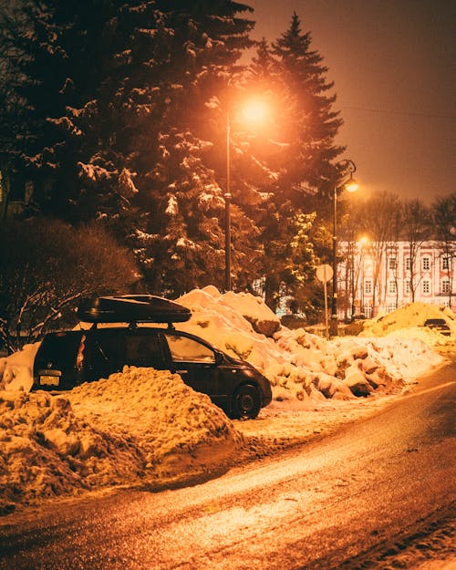 City Street in Snow 