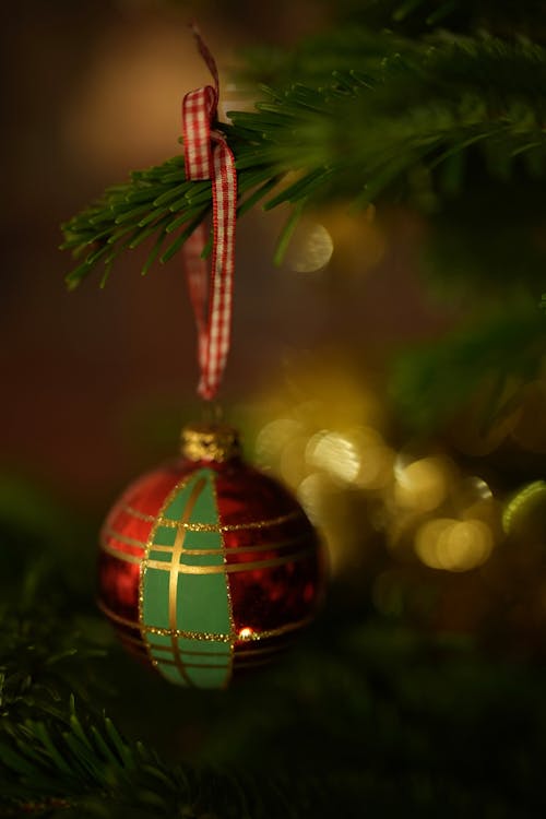 Red and Green Christmas Ball