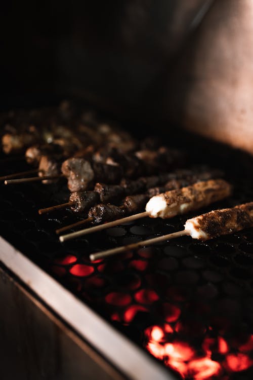 Close-up of Meat on the Grill