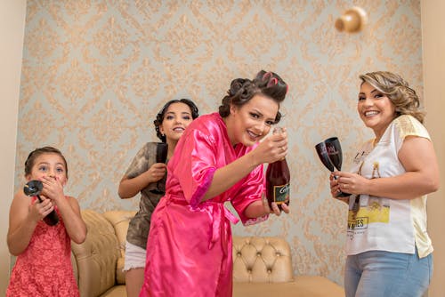 Women and Girls Having Party in a Room