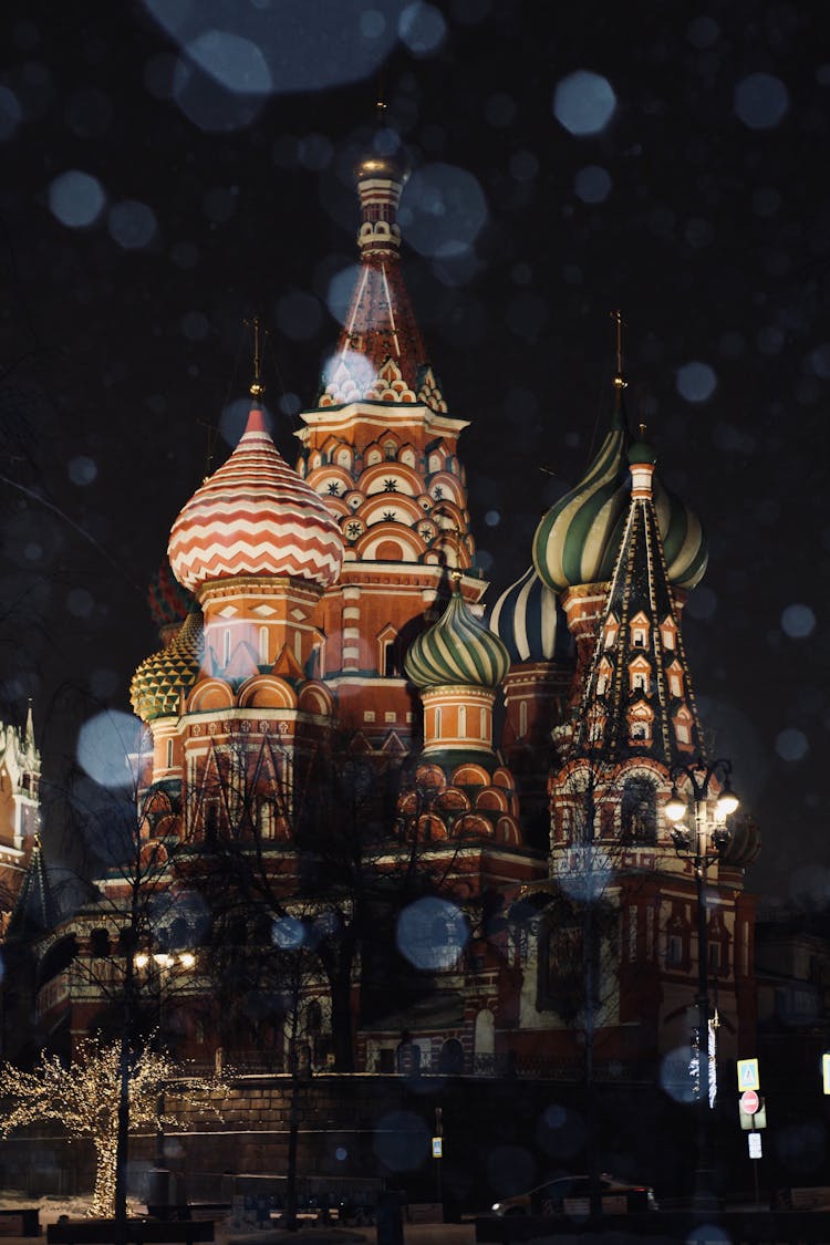 The St. Basil's Cathedral At Night