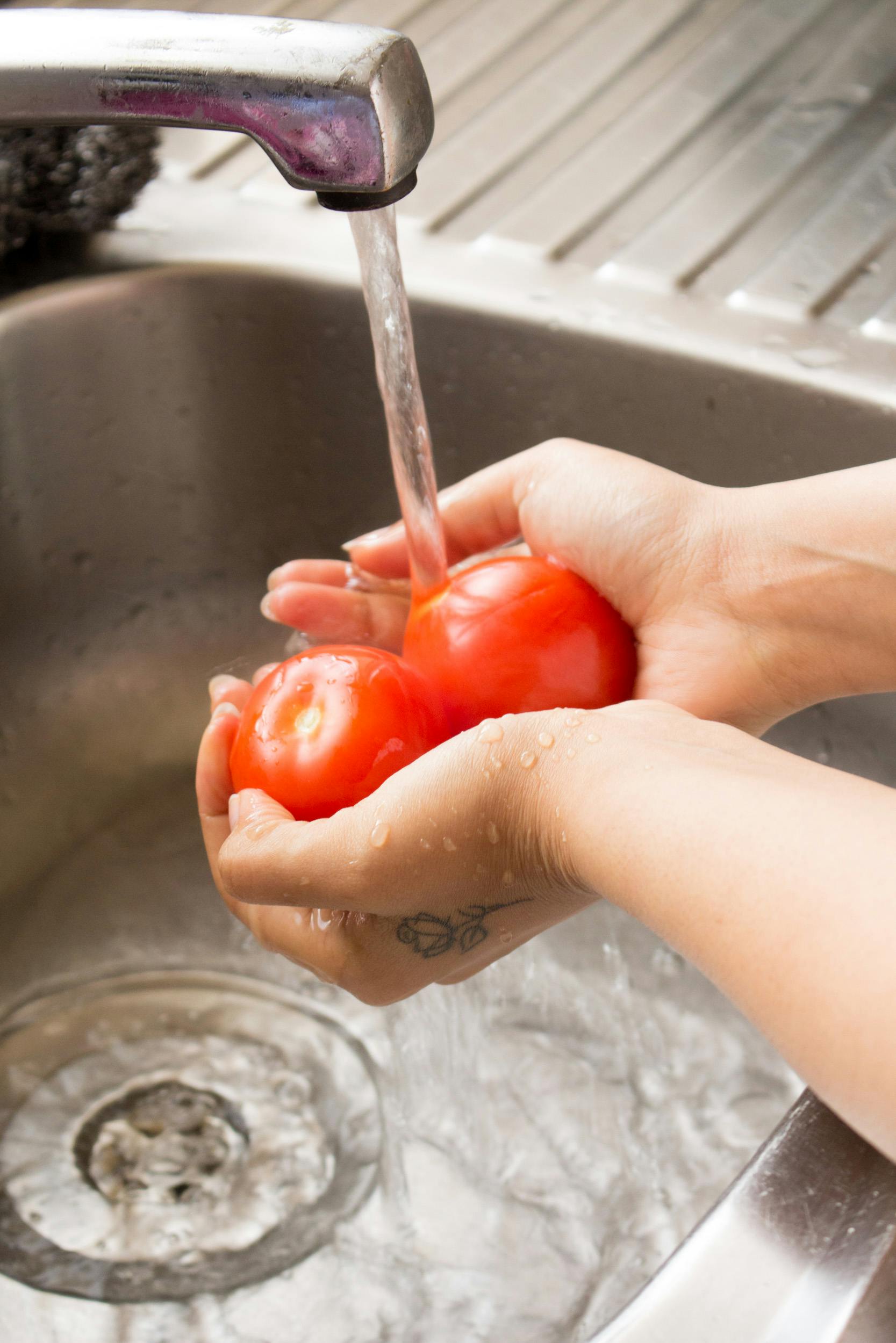 Free stock photo of food prep, hands, tomatoes