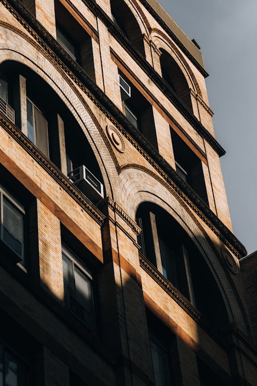 Low Angle Shot Brown Concrete Building