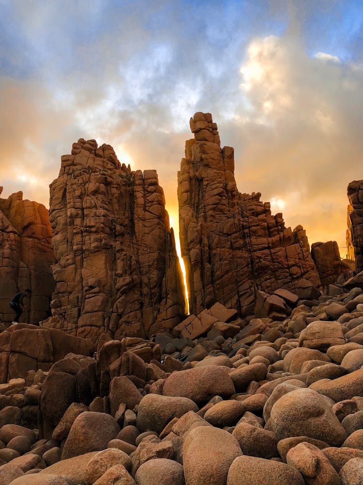 Rock Formations On Pinnacles Lookout, Phillip Island, Australia 