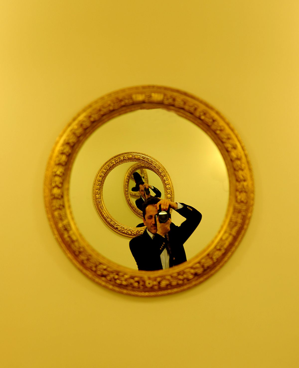 Fotospiegel met lijst in zwart of goud