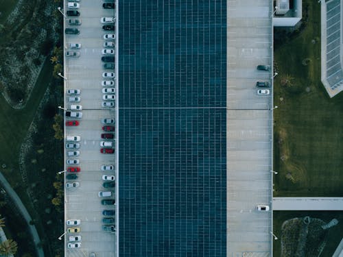 Bird's Eye View of Parking Lot