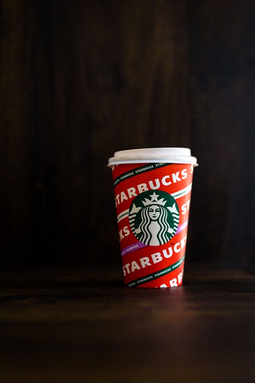 Starbucks Coffee Cup on the Wooden Surface