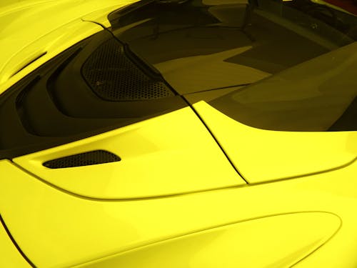 Close-up of the Hood of a Modern Car