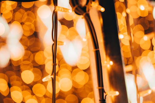 A Close-Up of String Lights