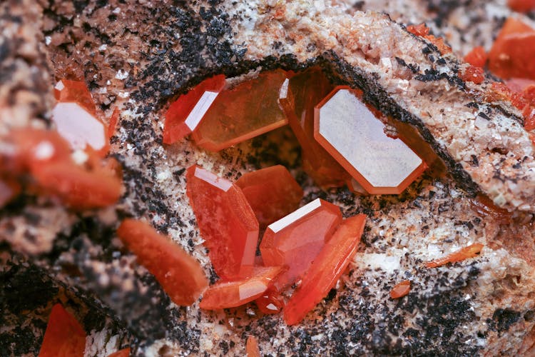 Red Broken Glass On Ground